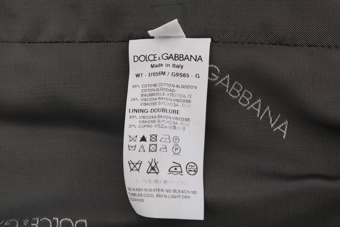 Gray STAFF Cotton Striped Vest Dolce & Gabbana