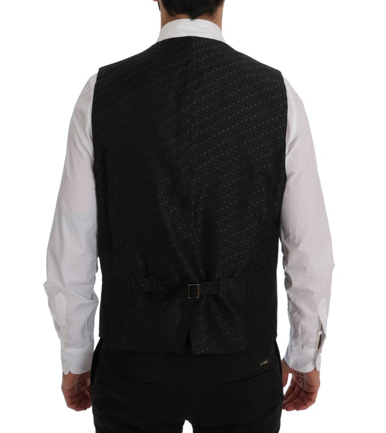 Gray STAFF Cotton Striped Vest Dolce & Gabbana