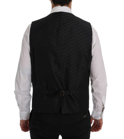 Gray STAFF Cotton Striped Vest Dolce & Gabbana