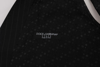 Gray STAFF Cotton Striped Vest Dolce & Gabbana