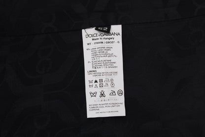 Black STAFF Wool Striped Vest Dolce & Gabbana