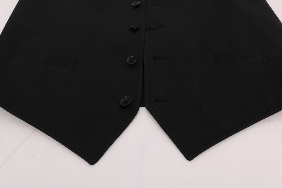 Black STAFF Cotton Vest Dolce & Gabbana