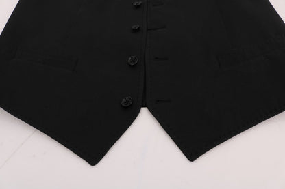 Black STAFF Cotton Vest Dolce & Gabbana