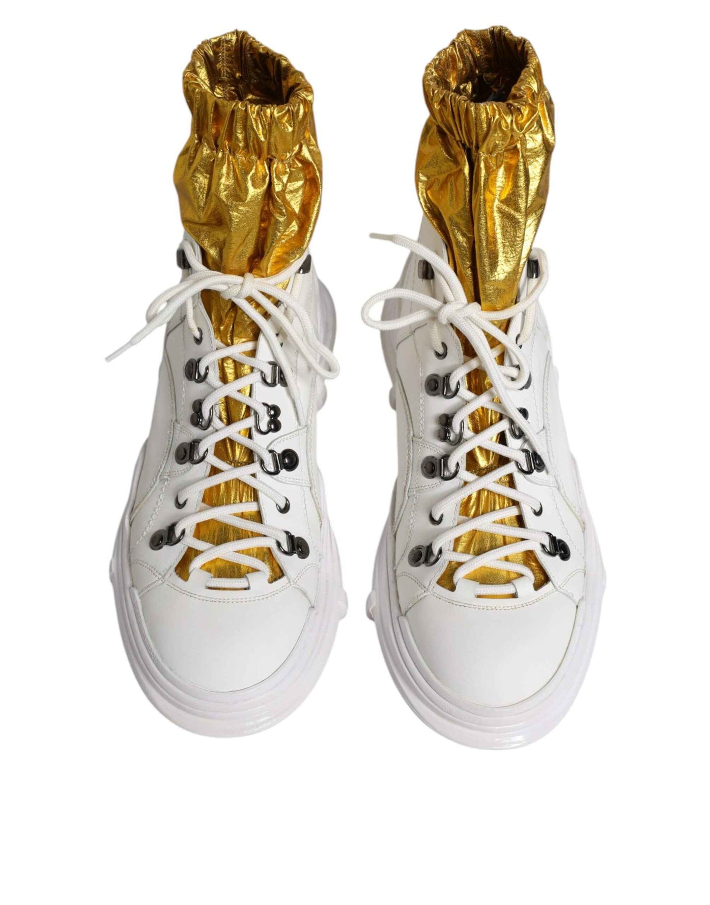 White Nylon Galileo High Top Sneakers Shoes