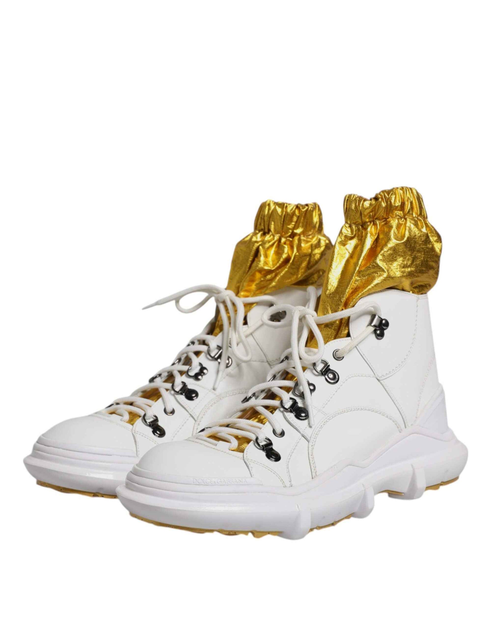 White Nylon Galileo High Top Sneakers Shoes