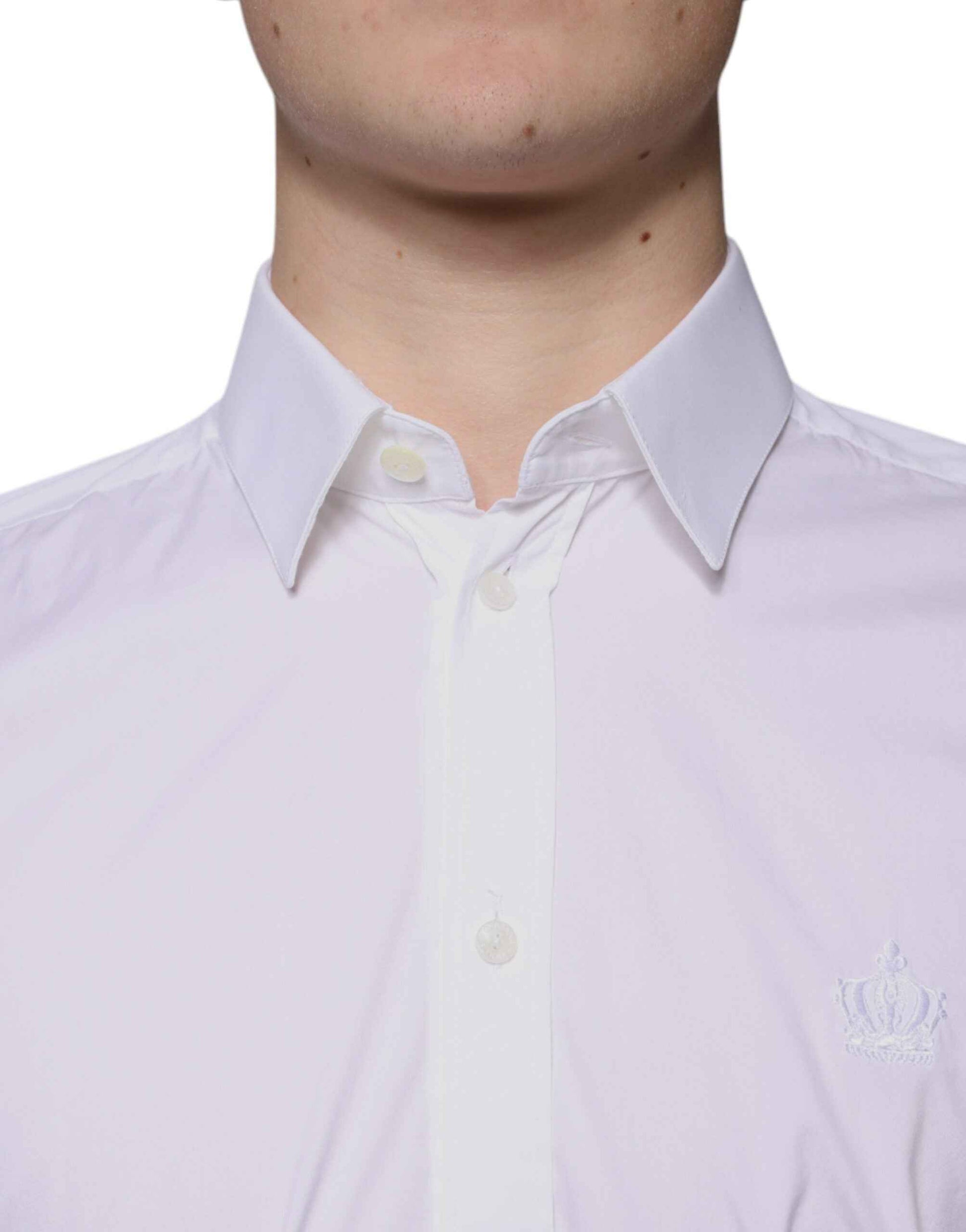 White Cotton Blend Formal MARTINI Shirt