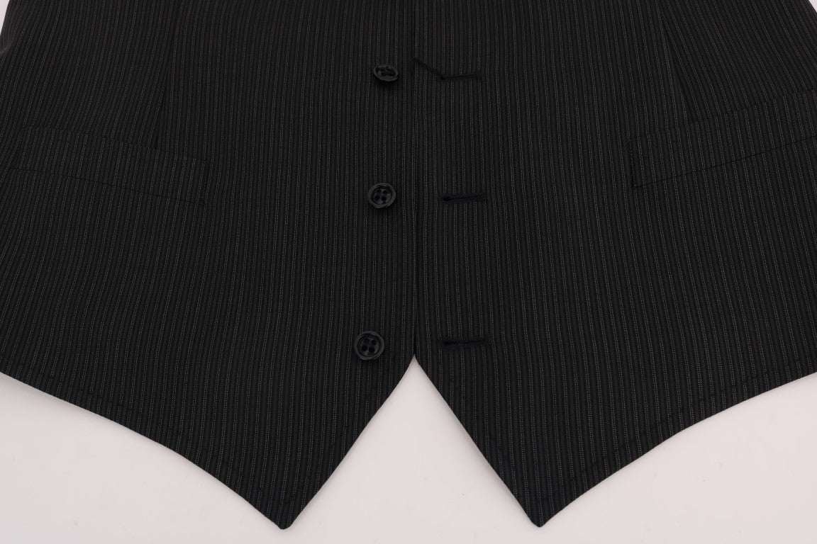 Gray Wool Stretch Vest Dolce & Gabbana