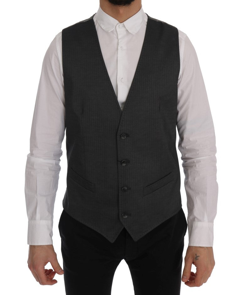Gray STAFF Cotton Rayon Vest Dolce & Gabbana