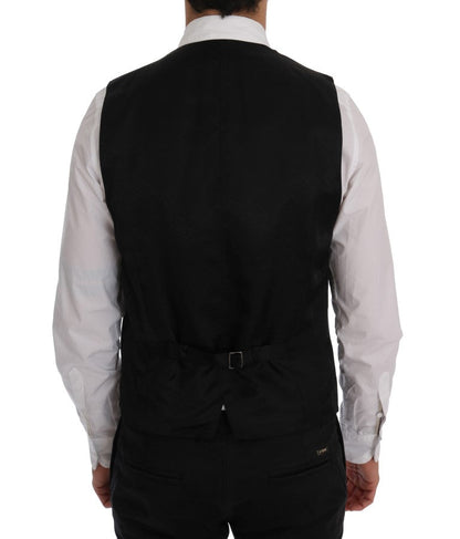 Blue Wool Stretch Vest Dolce & Gabbana