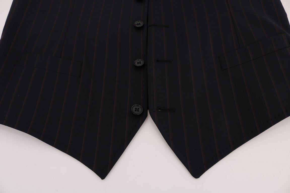 Blue Wool Stretch Vest Dolce & Gabbana