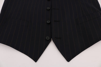 Blue Wool Stretch Vest Dolce & Gabbana