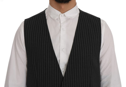 Gray Wool Stretch Vest Dolce & Gabbana