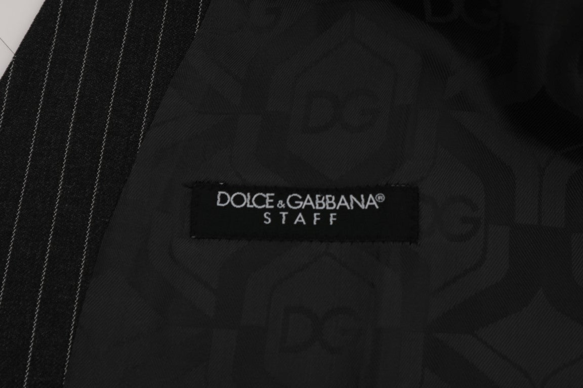 Gray Wool Stretch Vest Dolce & Gabbana