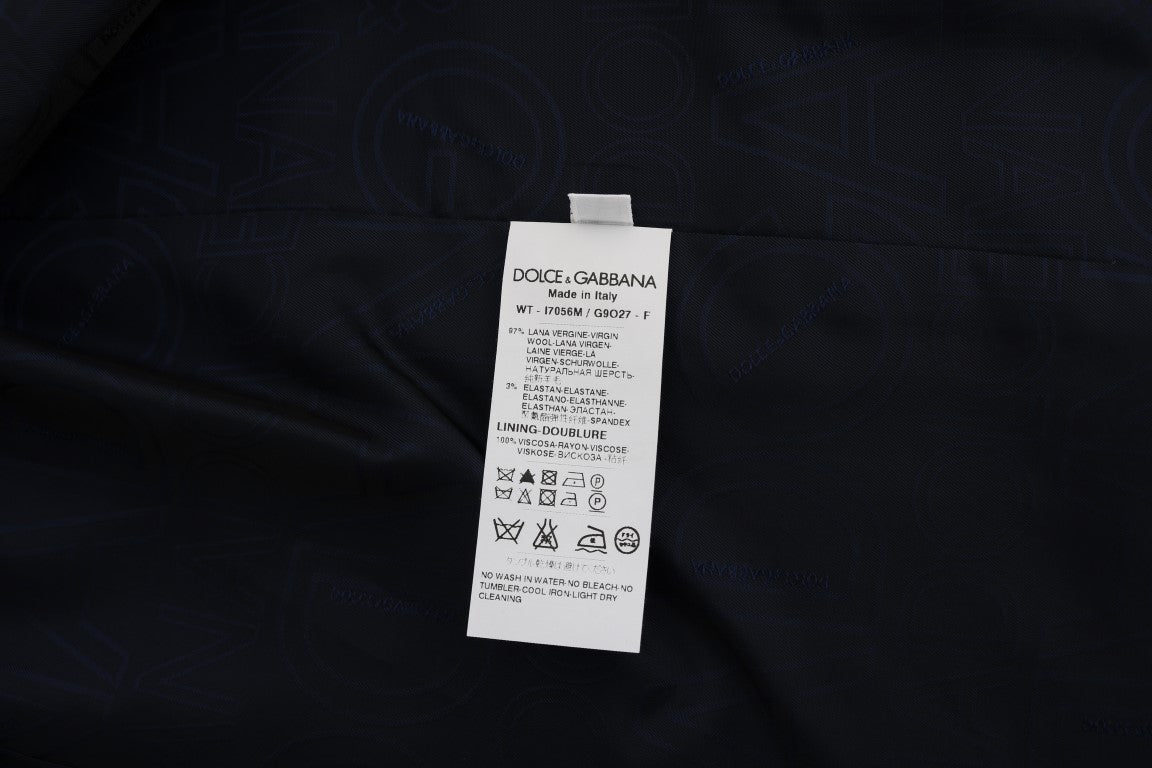 Blue STAFF Wool Stretch Vest Dolce & Gabbana