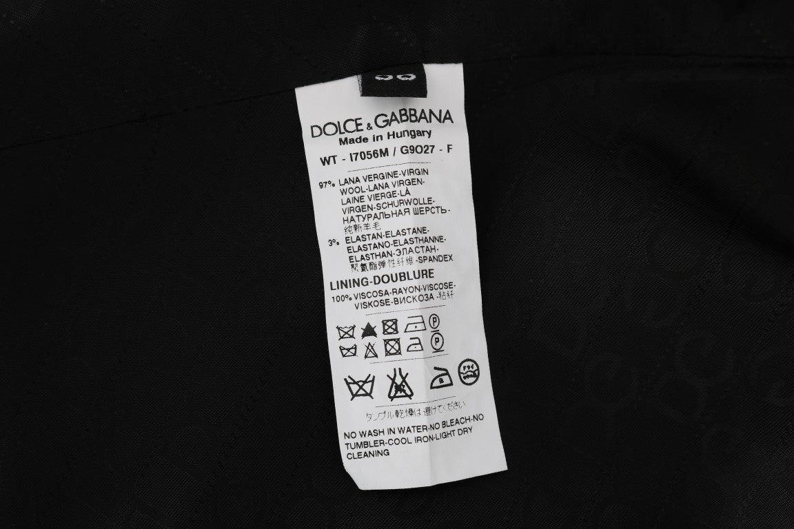 Black STAFF Wool Stretch Vest Dolce & Gabbana