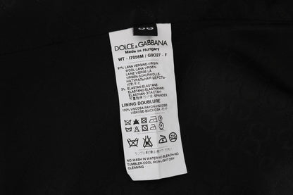 Black STAFF Wool Stretch Vest Dolce & Gabbana