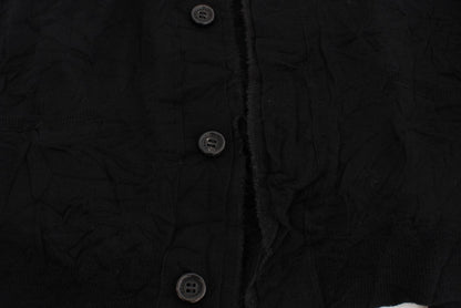 Black Fine Wool Button Cardigan Costume National