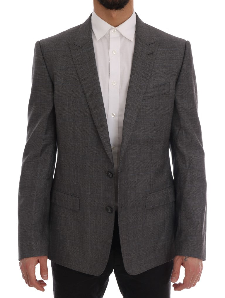 Gray Wool MARTINI Slim Blazer Dolce & Gabbana