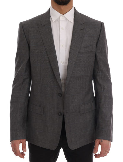 Gray Wool MARTINI Slim Blazer Dolce & Gabbana