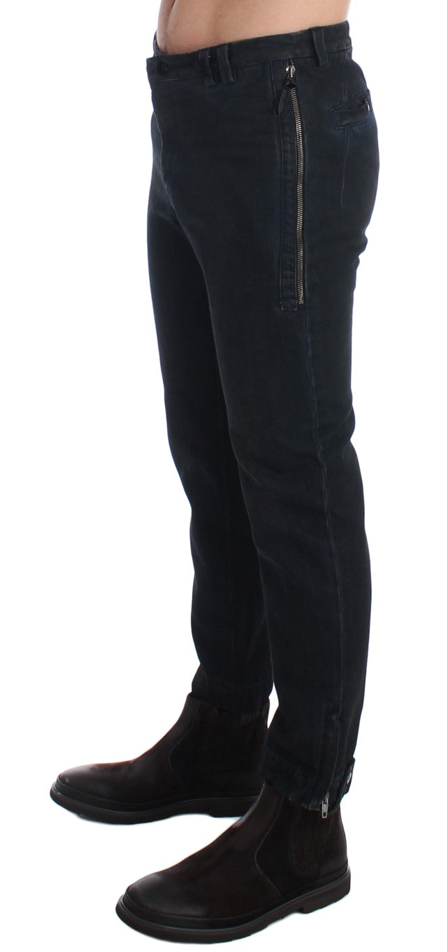 Blue Cotton Slim Pants Denim Jeans Costume National
