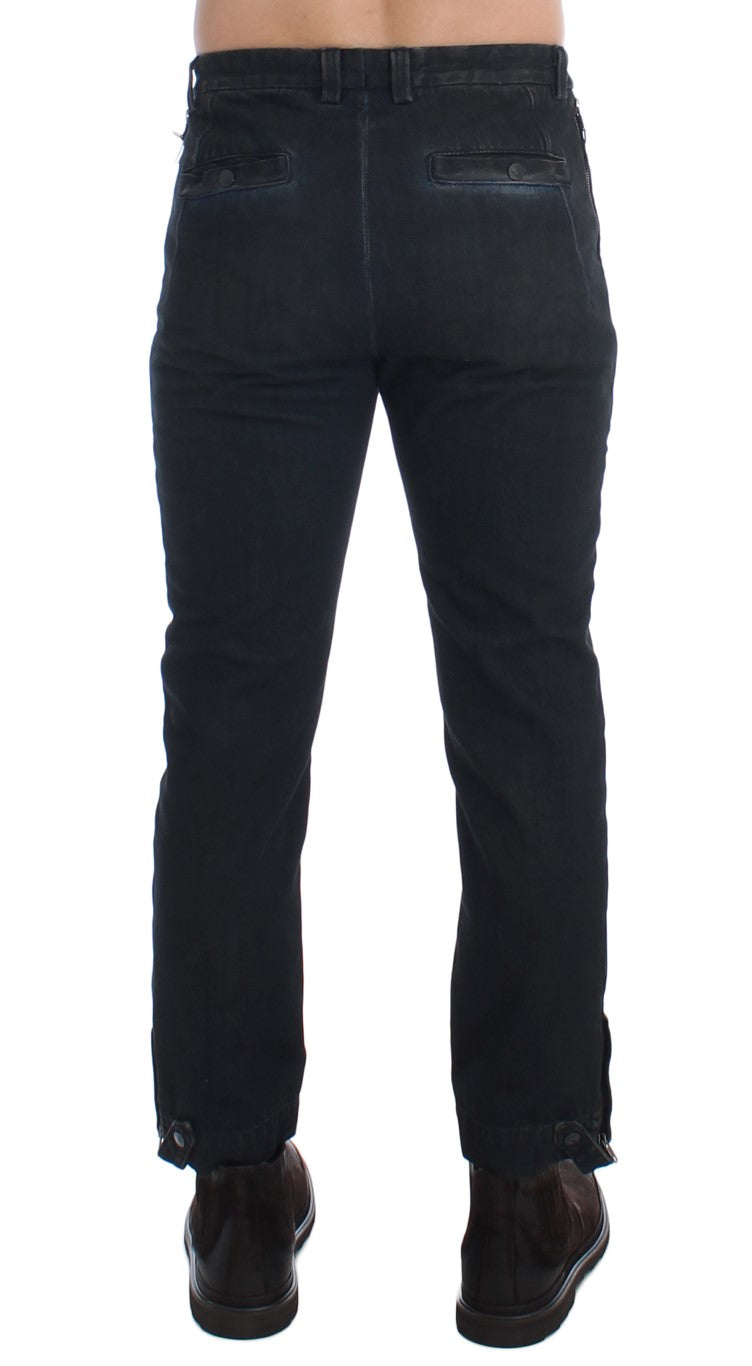 Blue Cotton Slim Pants Denim Jeans Costume National
