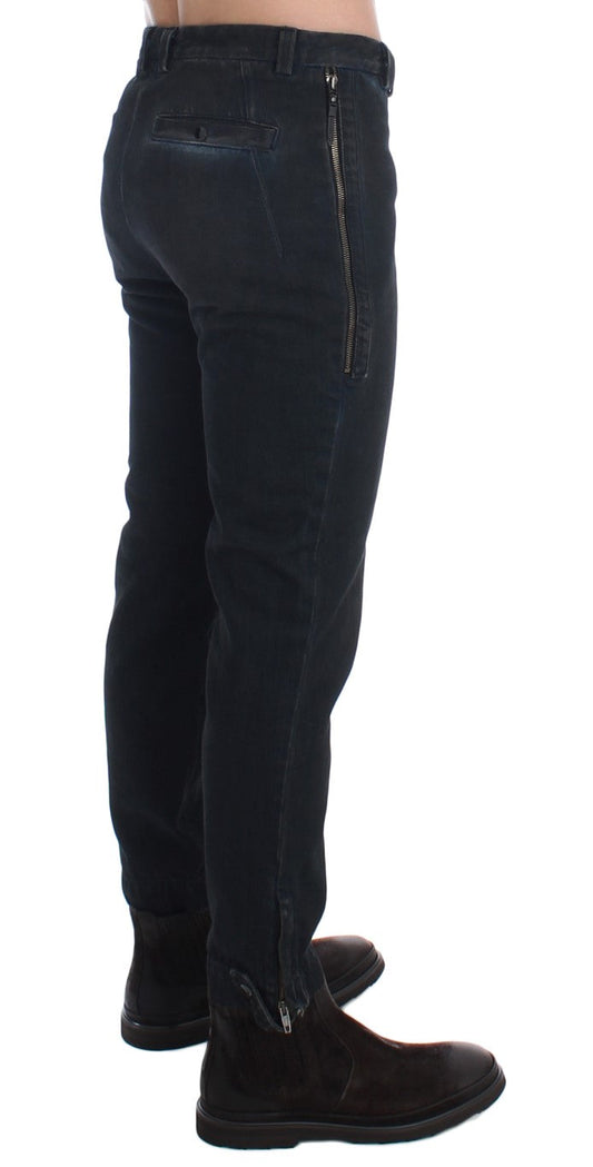 Blue Cotton Slim Pants Denim Jeans Costume National