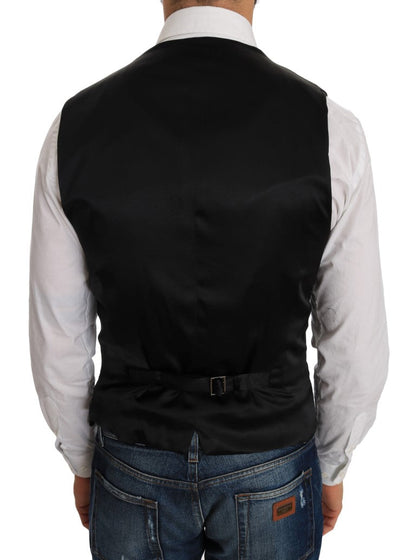 Black Polka Dot Pattern Vest Dolce & Gabbana