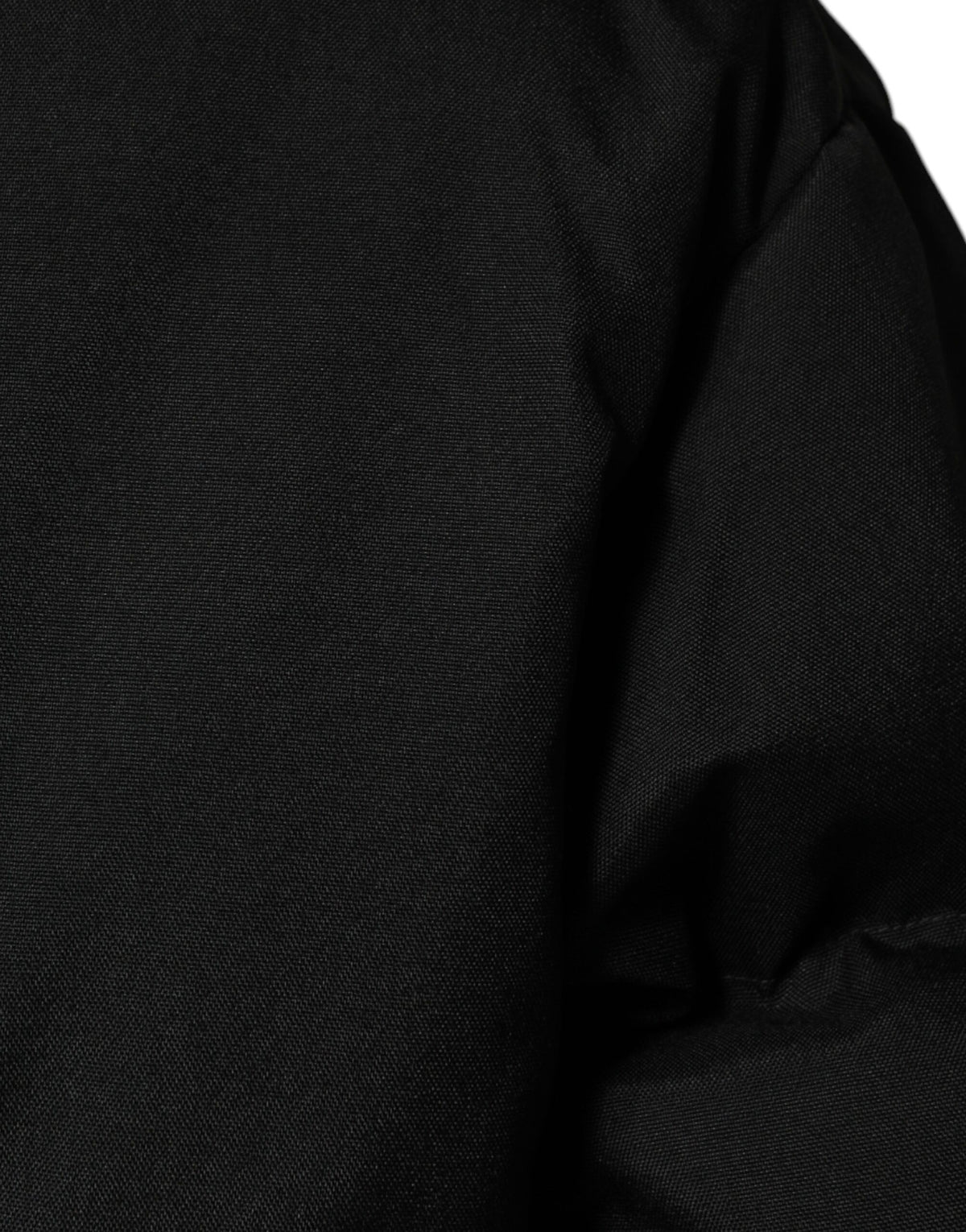 Black Nylon Puffer Men Full Zip Jacket
