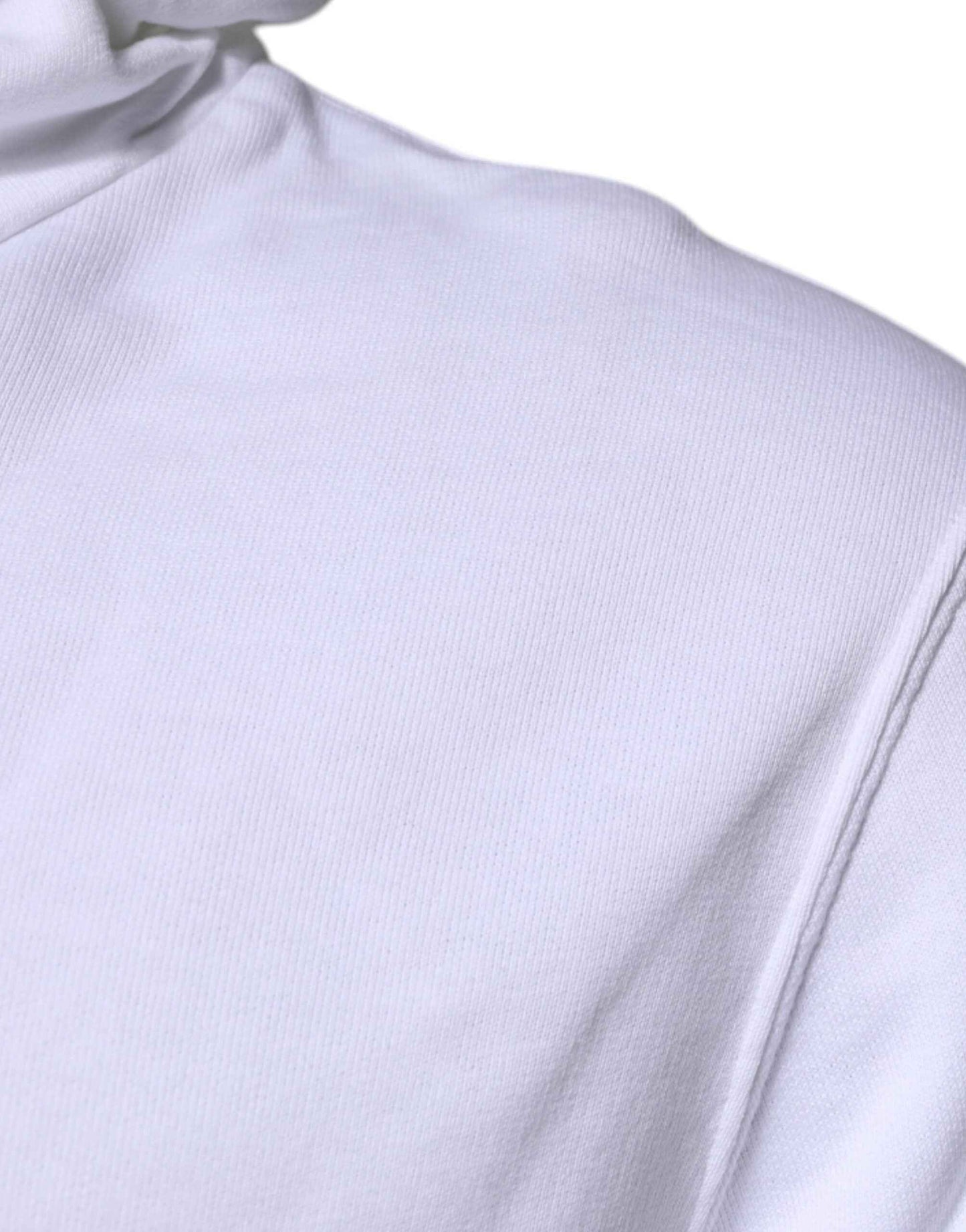 White Logo Hooded Pullover Sweatshirt Sweater