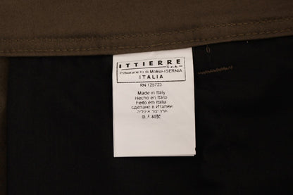 Green Cotton Stretch Comfort Fit Pants GF Ferre