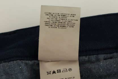 Blue Stretch Straight Fit Pants Chinos GF Ferre