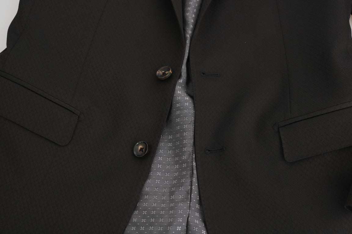 Brown Wool Crystal Bee Slim Fit MARTINI Dolce & Gabbana
