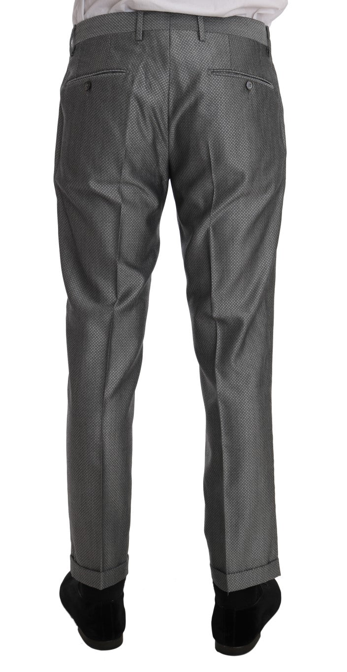 Black Stretch Crystal Bee Slim Fit Suit Dolce & Gabbana
