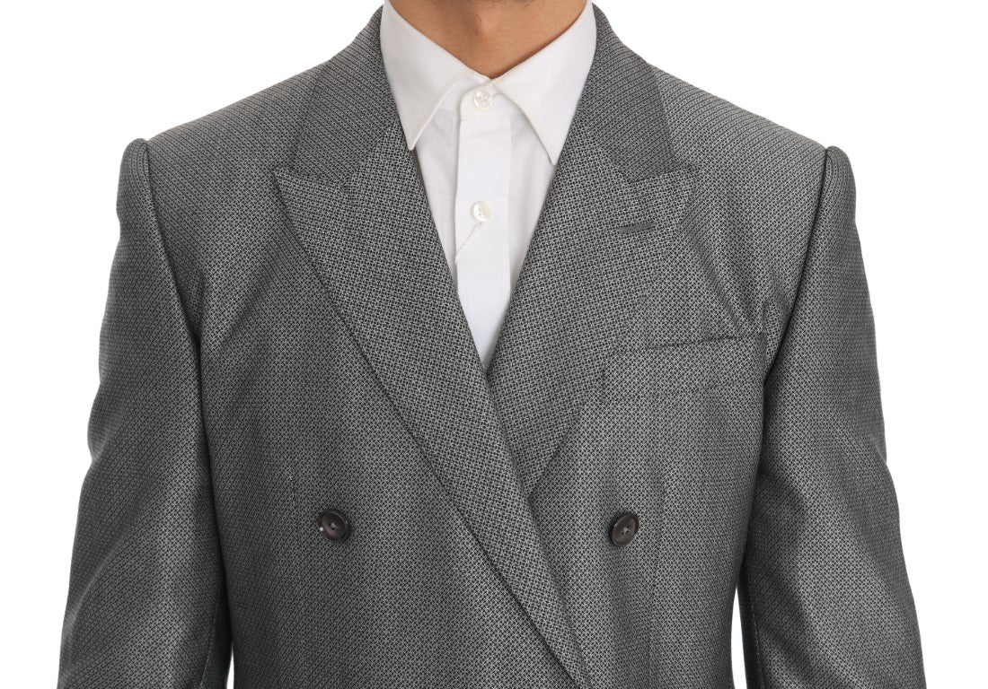 Black Stretch Crystal Bee Slim Fit Suit Dolce & Gabbana