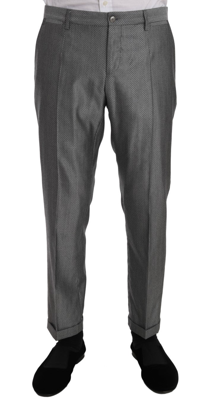 Black Stretch Crystal Bee Slim Fit Suit Dolce & Gabbana