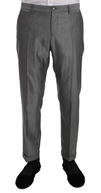 Black Stretch Crystal Bee Slim Fit Suit Dolce & Gabbana