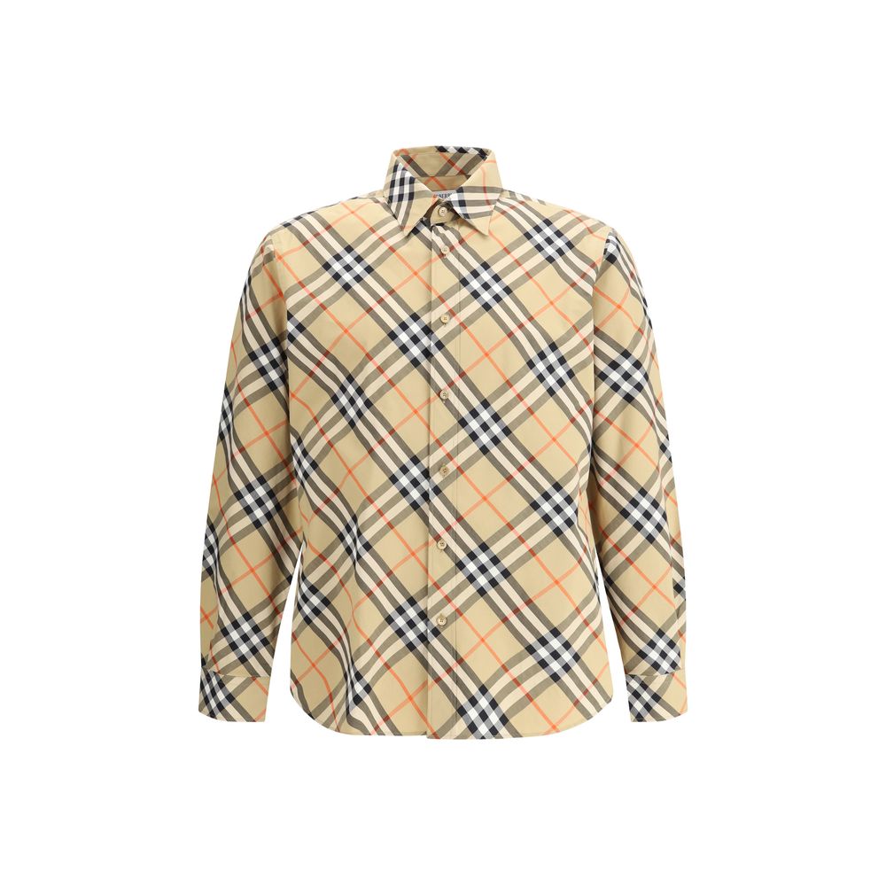 Beige Cotton Pattern Shirt