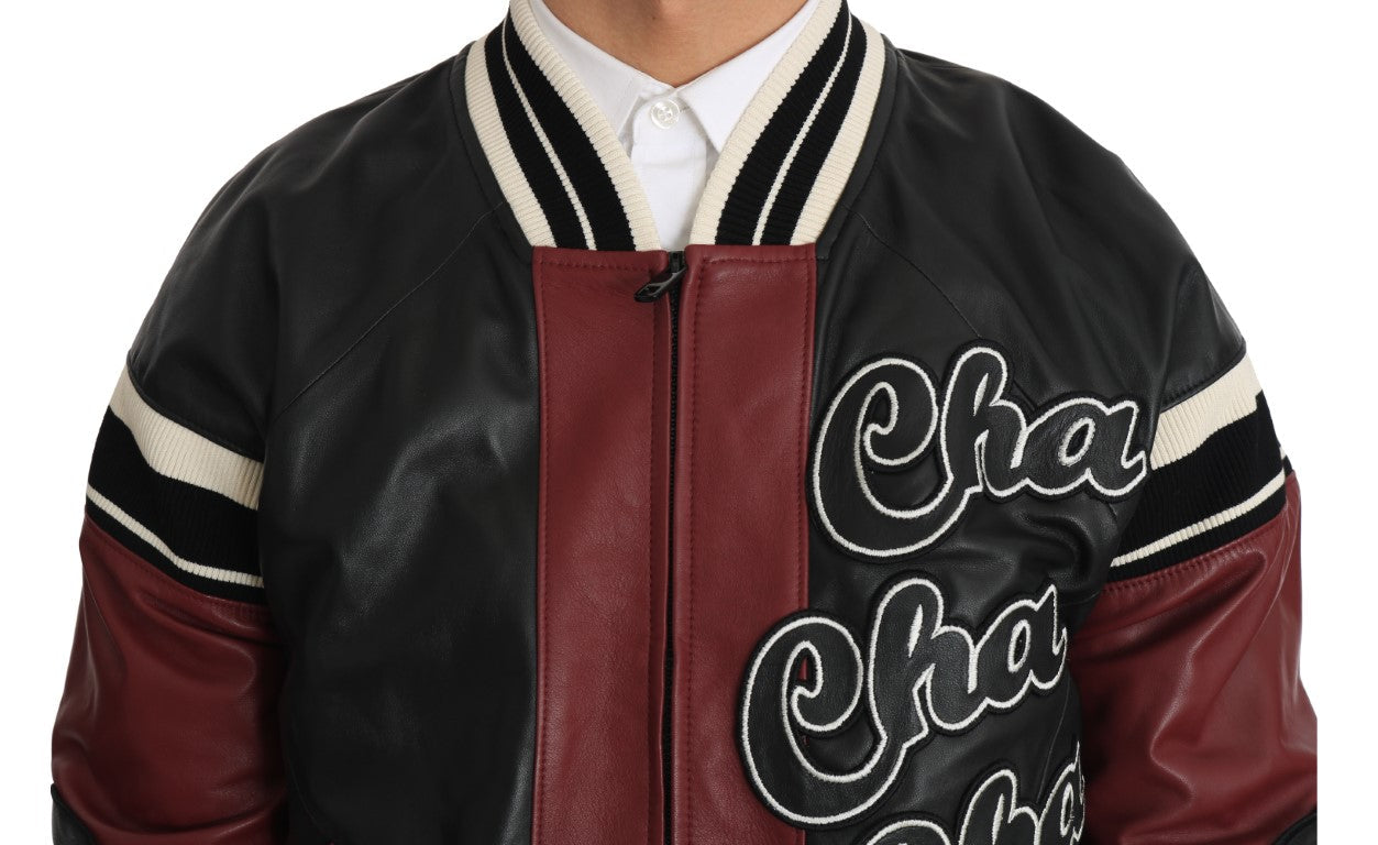 Leather Club Lounge Black Red Jacket Dolce & Gabbana