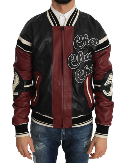 Leather Club Lounge Black Red Jacket Dolce & Gabbana