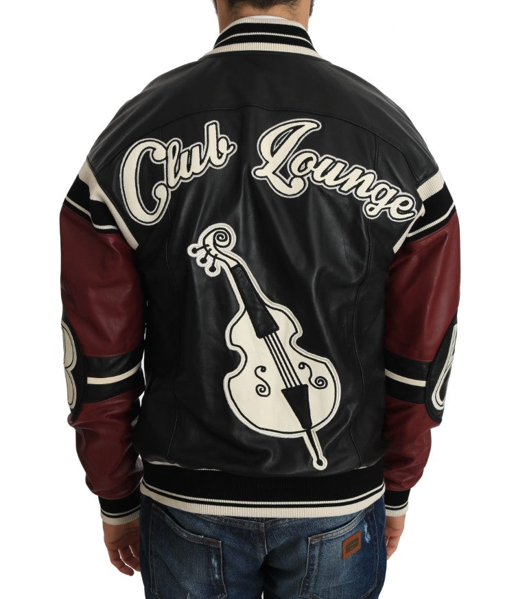 Leather Club Lounge Black Red Jacket Dolce & Gabbana