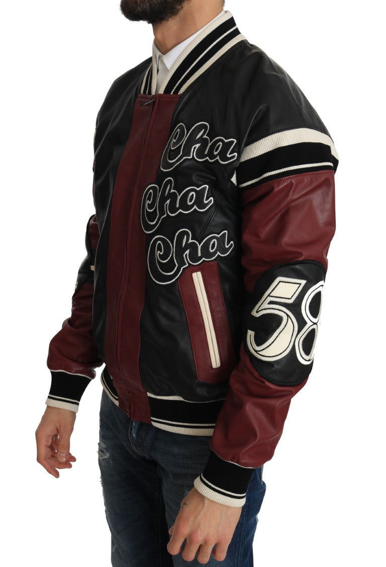 Leather Club Lounge Black Red Jacket Dolce & Gabbana
