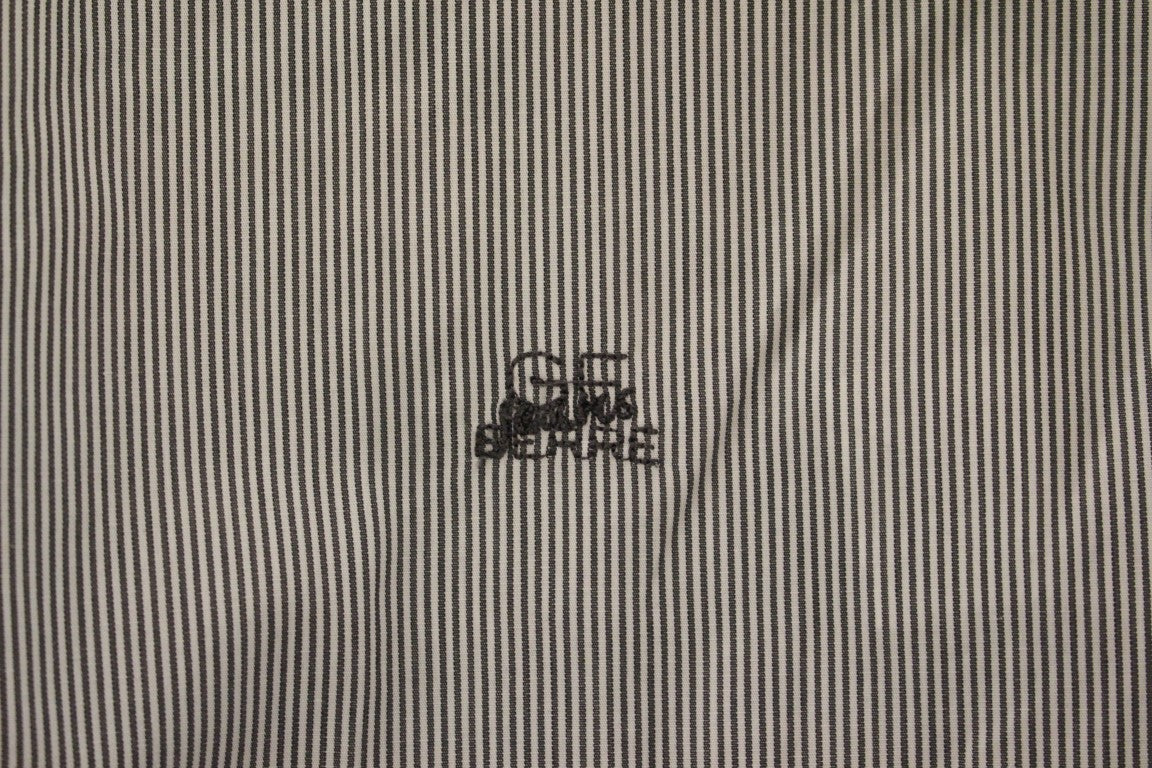 Gray Striped Cotton Casual Shirt GF Ferre