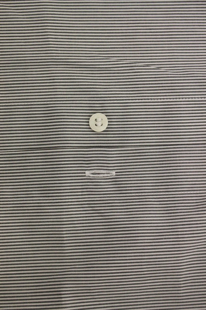 Gray Striped Cotton Casual Shirt GF Ferre