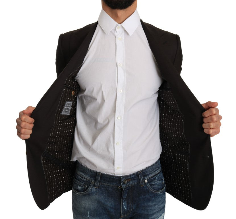 Brown Wool SICILIA Jacket Coat Blazer Dolce & Gabbana