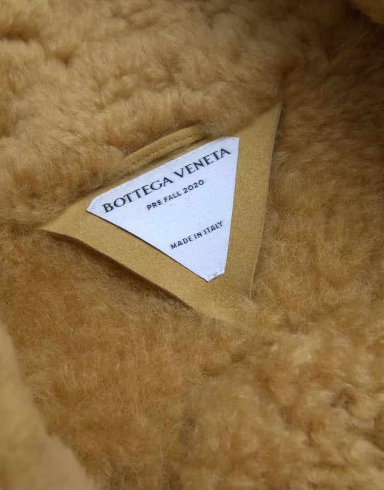 Yellow Wool Long Teddy Coat Jacket