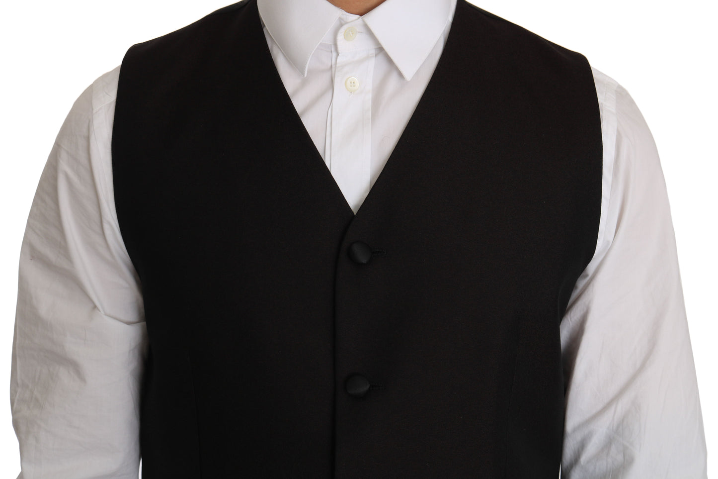 Black Silk Dress Waistcoat Dolce & Gabbana