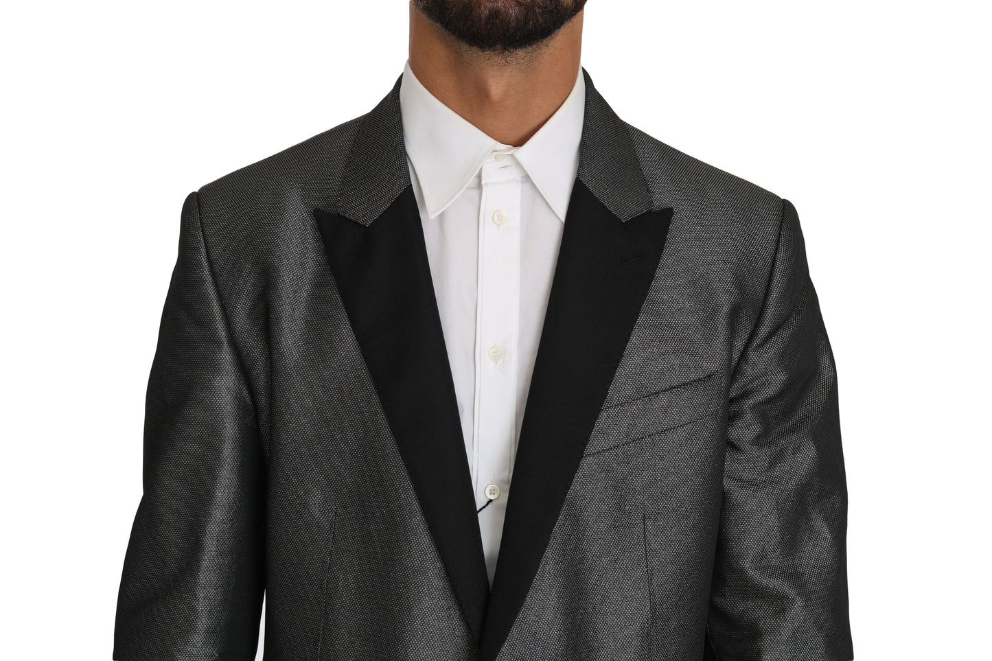 Gray Patterned MARTINI 2 Piece Suit Dolce & Gabbana