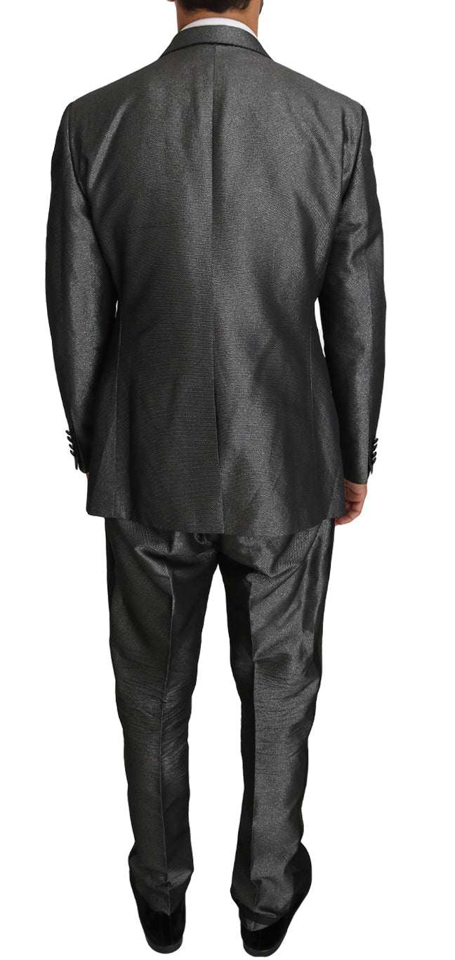 Gray Patterned MARTINI 2 Piece Suit Dolce & Gabbana