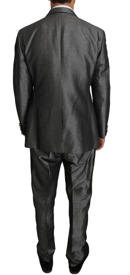 Gray Patterned MARTINI 2 Piece Suit Dolce & Gabbana