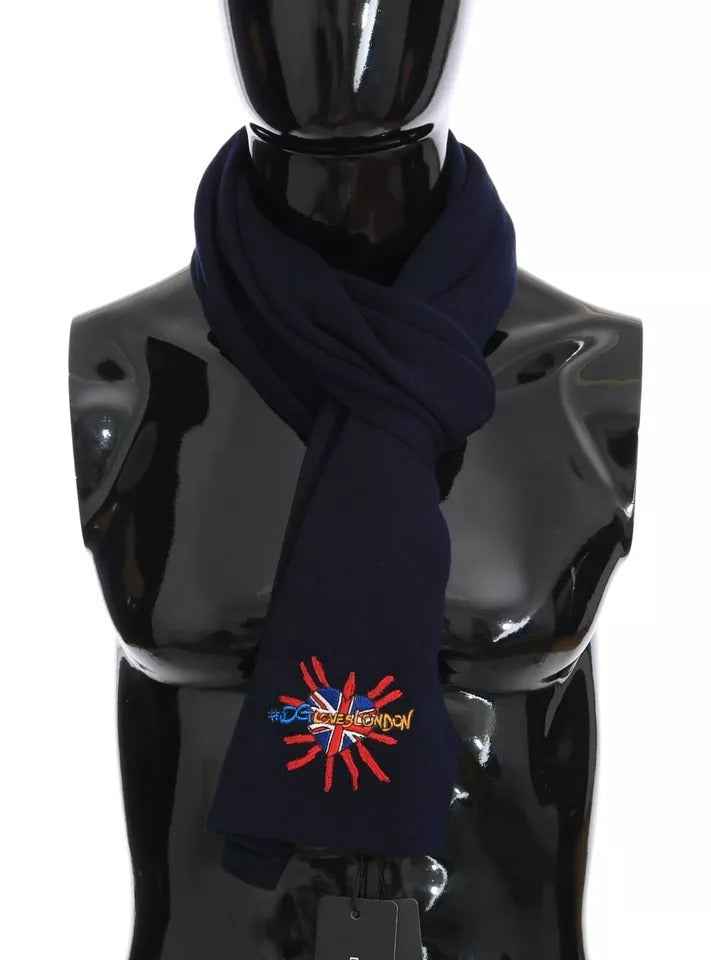 Blue Wool #DGLovesLondon Shawl Scarf